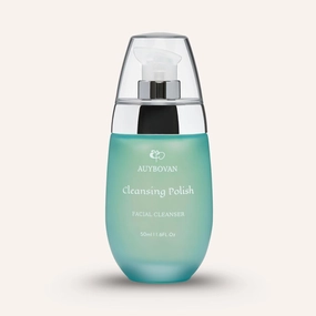 Auybovan's Acne Cleansing Polish for Face - Gentle Exfoliation, Deep Cleansing, Skin Refinement - Effective Natural Skin Care - Blue Pea Flower, Turmeric, Yellow Vine