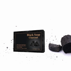 B.lack Soap Ac.tivated Char.coal Handmade Soap for Deep Cleansing and Detoxification Natural Exfoliation Removes Impurities and Toxins Suitable for Face and Body All Skin Types