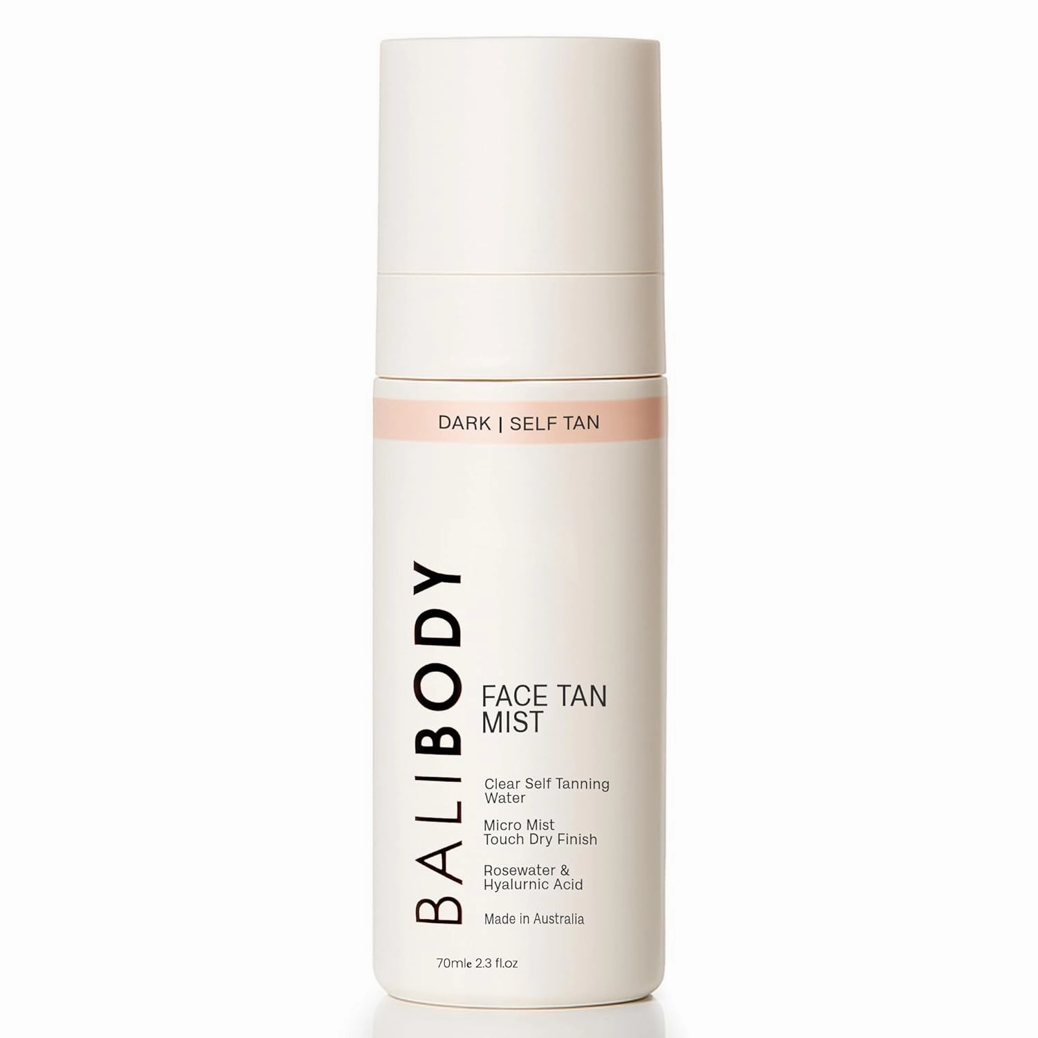 Bali Body Face Tan Mist - Dark Shade | Streak-Free, Fast Drying Facial Self Tanner | Hydrating Soothing Formula for All Skin Types | Vegan, Cruelty Free, Australian Made (70 ml/2.3 fl oz)