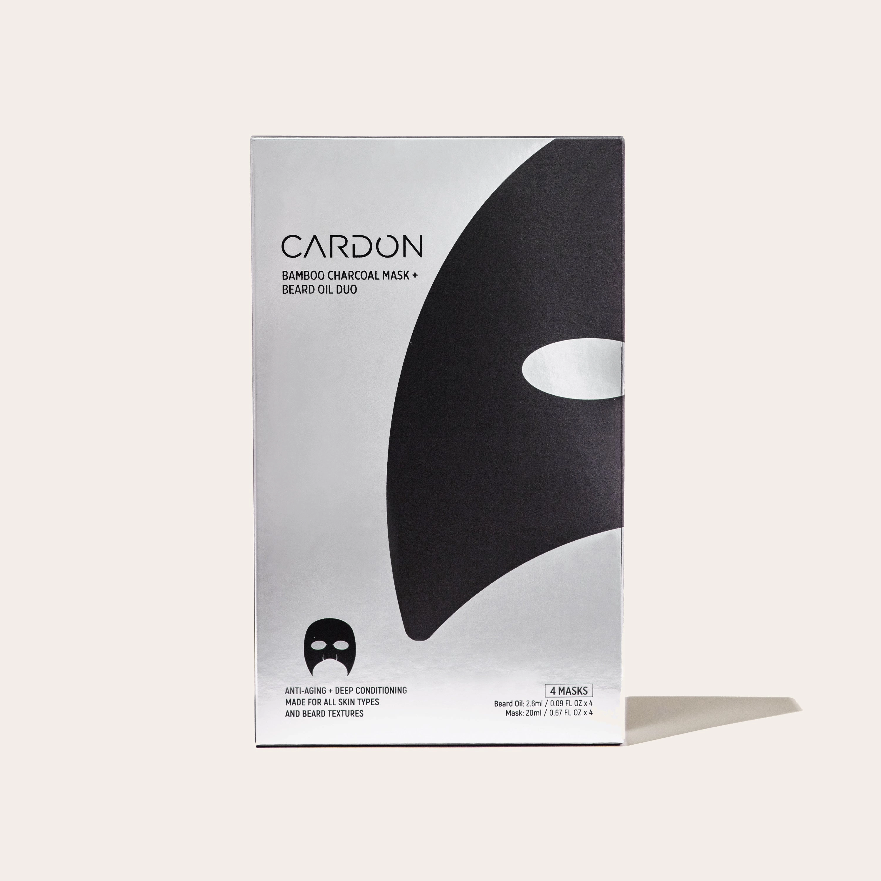 Bamboo Charcoal Sheet Mask   Beard Oil From Cardon
