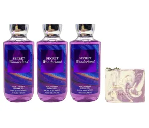 Bath & Body Works Secret Wonderland 3 Pack Shower Gel Bundle with a Lavender Dream Bar Soap