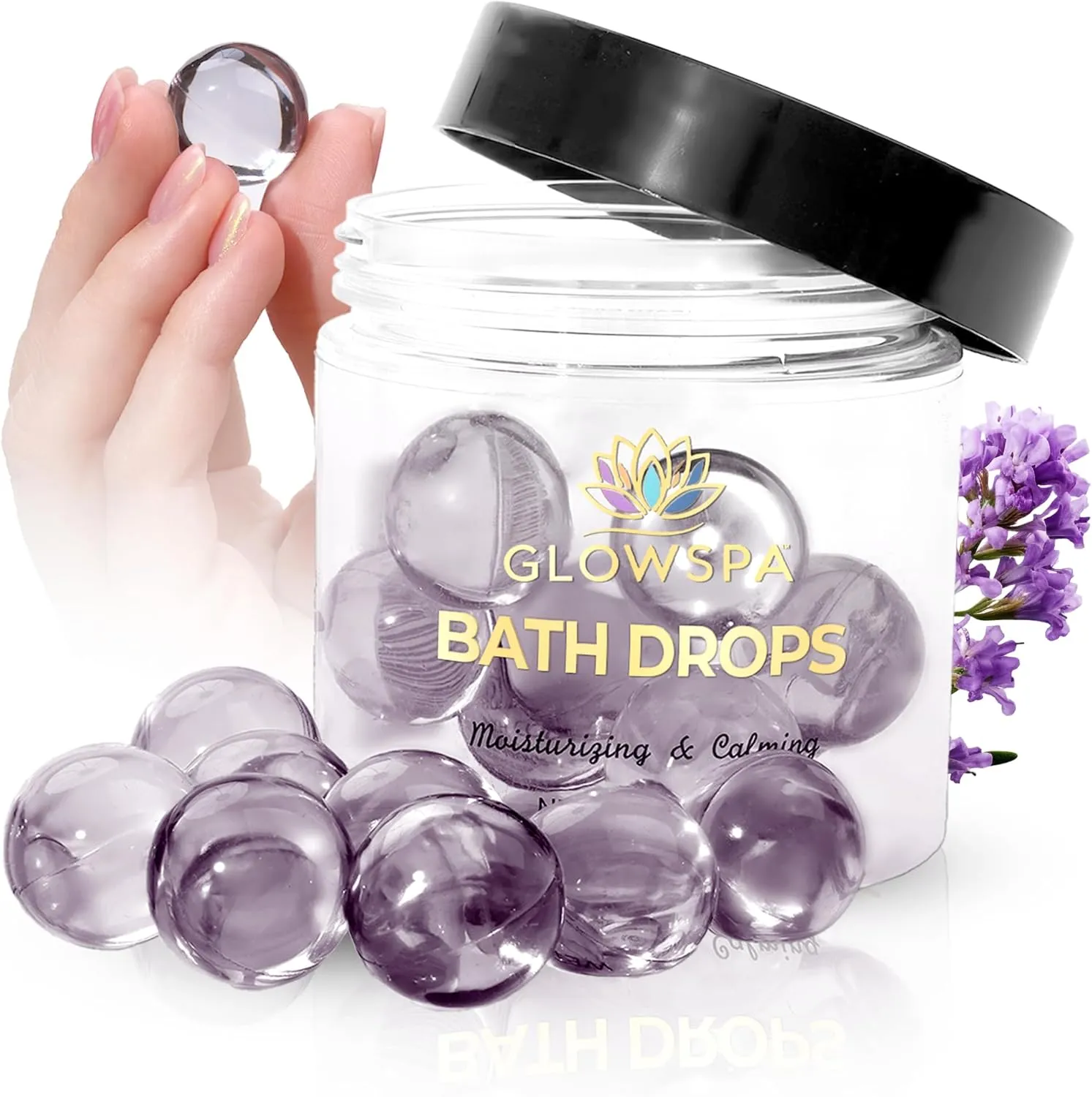 Bath Oil Beads – 18-Pack Hydrating Bath Capsules – Spa Bath Pearls with Nourishing Oils for a Relaxing Soak – Luxurious Self-Care Gift for Women - Lavender   Vanilla (Light Scent)