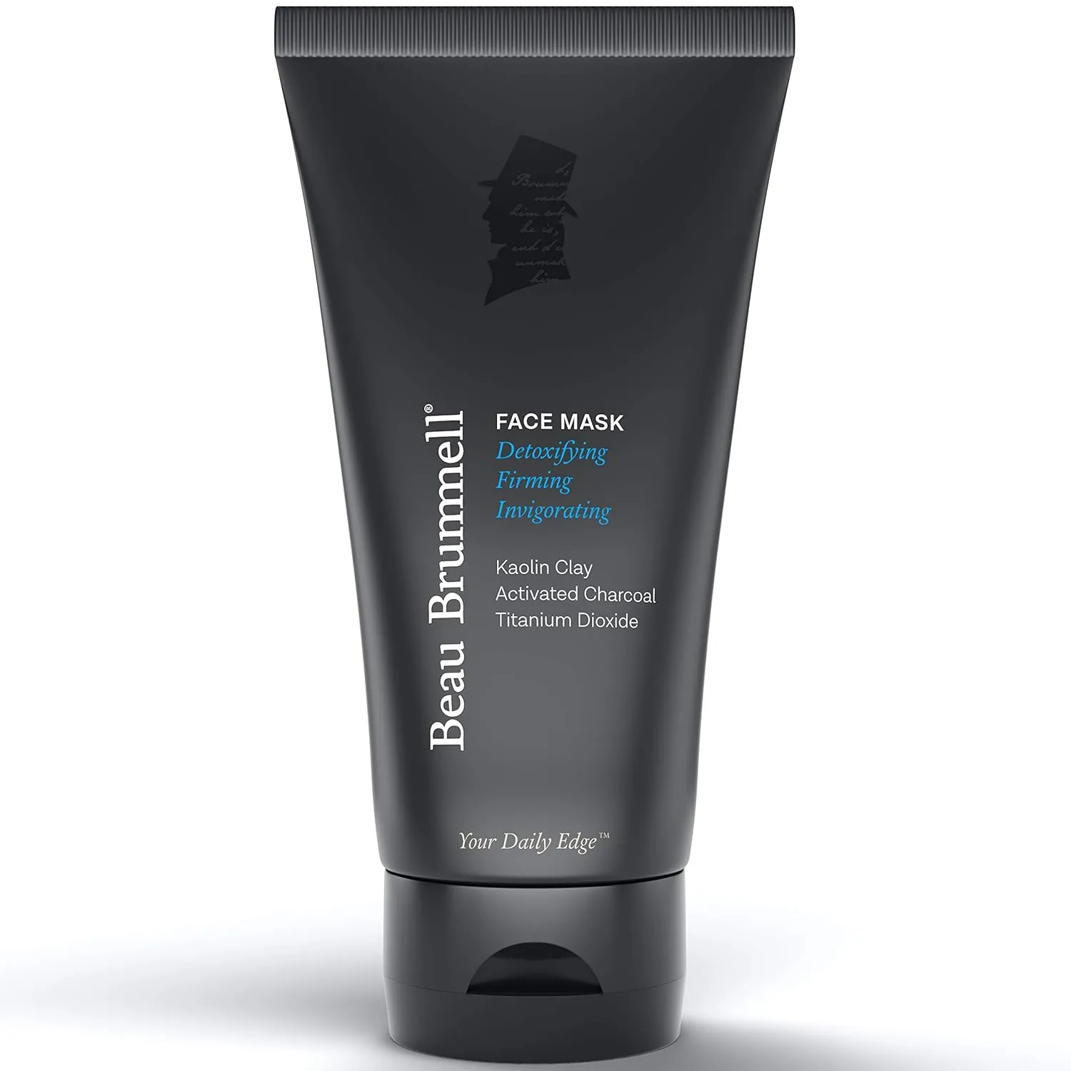 Beau Brummell Men’s Face Mask Detoxifying Facial Treatment with Kaolin Clay & Activated Charcoal | Deep Cleansing Formula | 5 FLOZ Tube Lasts Approx 6-Months |Made In USA