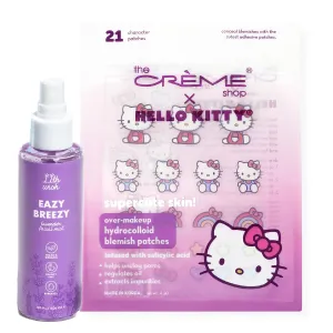 Beauty Bundle Made in Korea K- Beauty The Creme Shop X Hello Kitty Pimple Patches Hydrocolloid Acne Patch for Zits Blemeshes & Hydrating Lavender Facial Mist Spray Acne Remedy