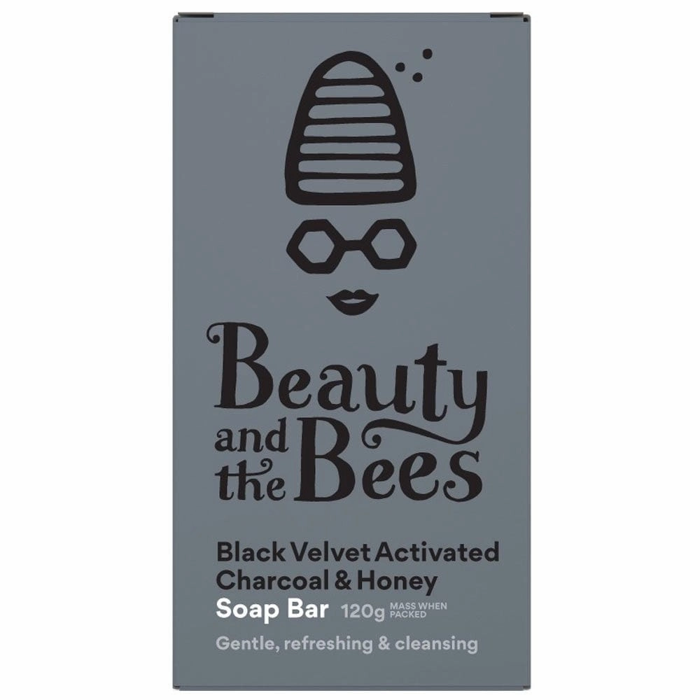 Beauty & the Bees Real Soap Bar 120g - Activated Charcoal & Honey