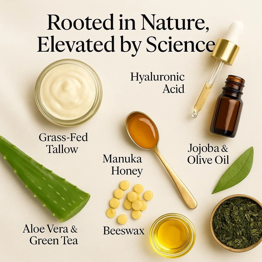 Beef Tallow for Skin, Grass-Fed Beef Tallow Face Moisturizer & Body Lotion, Whipped Tallow Balm for Soft, Smooth Skin, Cebo de Res para la Cara, sebo de res para la cara (4 oz, Vanilla Lavender)