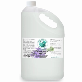 Bella Terra Oils Premium Lavender Water Hydrosol – 1 gallon, Steam Distilled, Refreshing Skin Tonic, Soothing Aroma, Hydrating for Skin