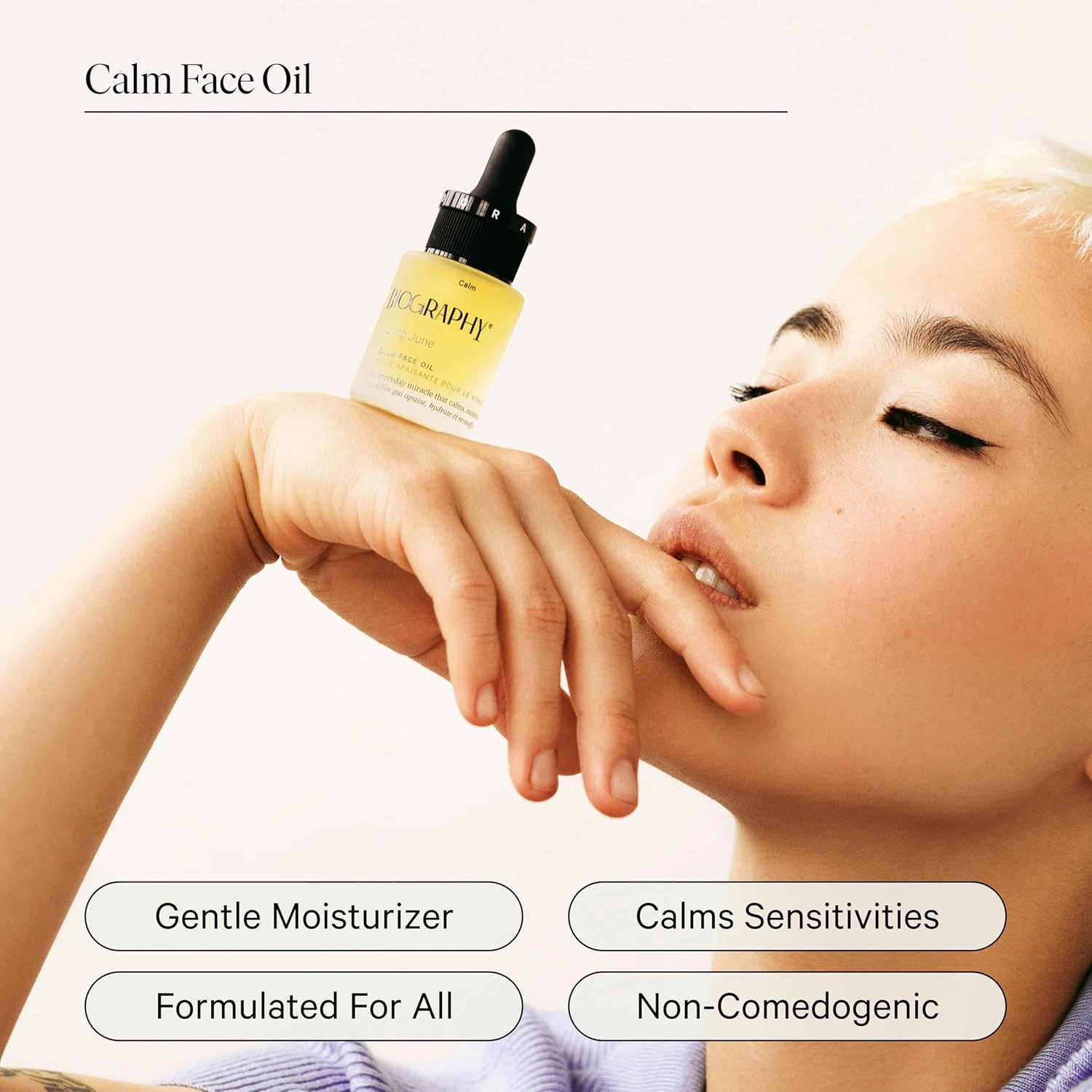 Biography Long June Quieting Face Oil, 13ml- Natural Smoothing & Clarifying Dry Oil. Clarifying, Moisturizing & Hydrating Beauty Facial Oil for Women w/Camellia, Vitamin E & Marula