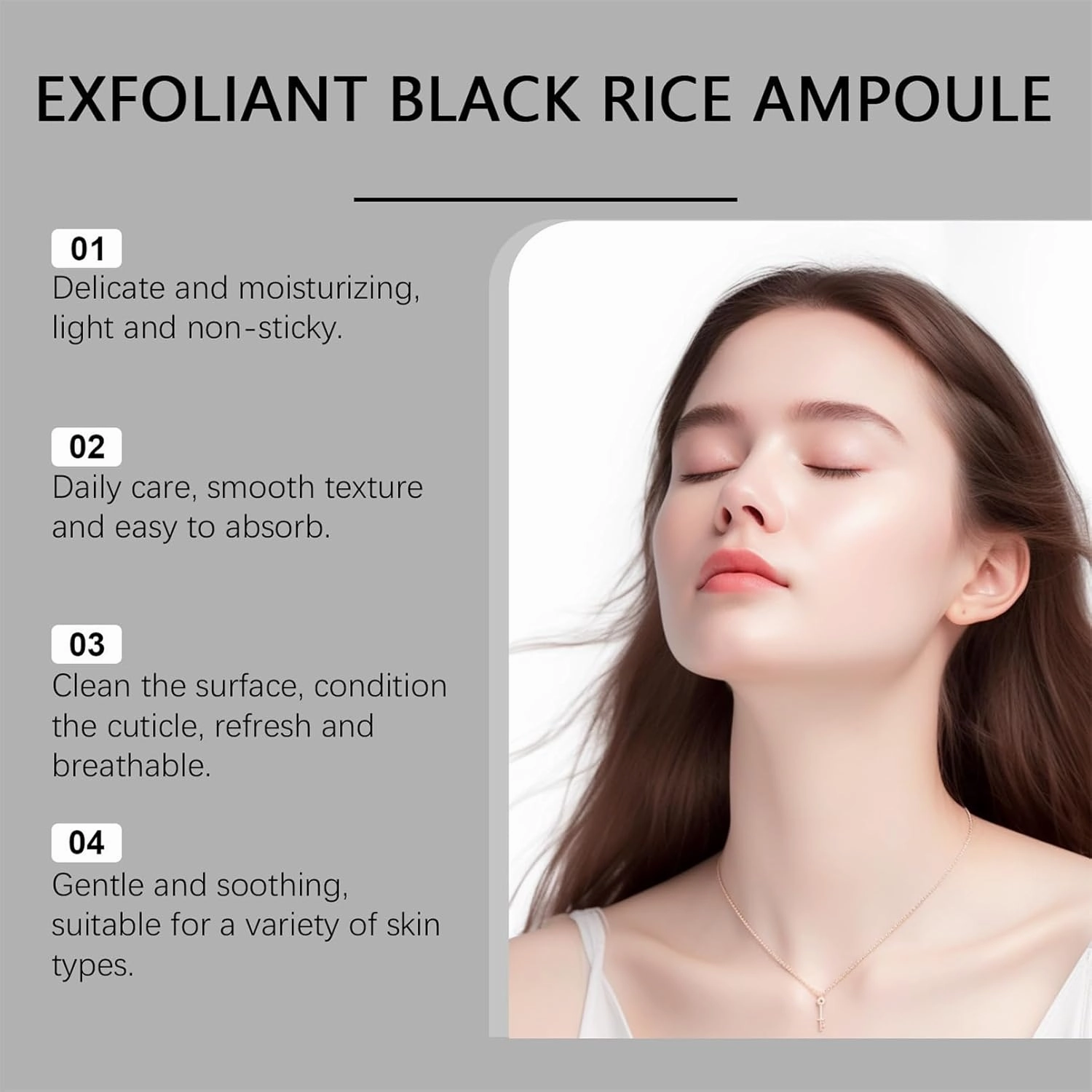 Black and White Rice Exfoliant, Peel Shot Glow Rice Ampoule Duo, Face Peeling Gel Dead Skin Remover Scrub, Radiance Boost & Pore Refining, for All Skin Types (Black Rice Brightening Exfoliant, 2Pcs)