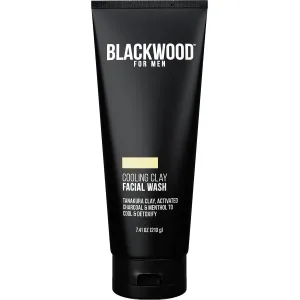 Blackwood For Men Cooling Clay Face Wash - Activated Charcoal, Menthol, & Tanakura Clay Cleanser & Mask for Deep Cleansing & Acne Treatment - Sulfate Free, Paraben Free, & Cruelty Free (7.41 oz)