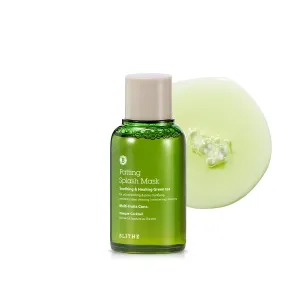 BLITHE Patting Splash Mask Soothing & Healing Green Tea - Lactic Acid Face Exfoliator Wash for Sensitive Skin Vegan K Beauty, Oil Controlling & Pore Clarifying 2.3 Fl Oz