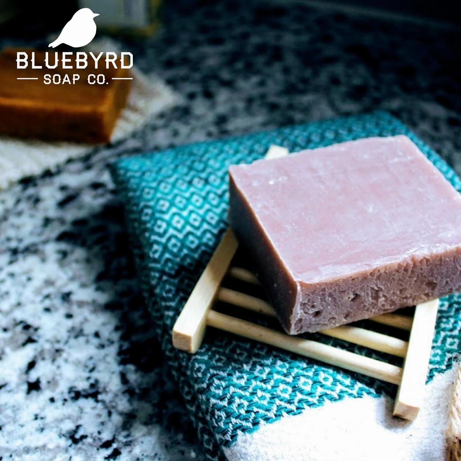 Bluebyrd Soap Co. Lavender Bliss Handmade Soap Bars 5 Pack | Organic, Vegan | Cold-Pressed, Hydrating, Moisturizing | Lavender, Orange, Woods, Charcoal Scents in Gift Box (Lavender)