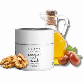 Body Scrub with Coffee, Walnut, Oatmeal, Shea Butter and Jojoba, Natural Exfoliating Scrub I
