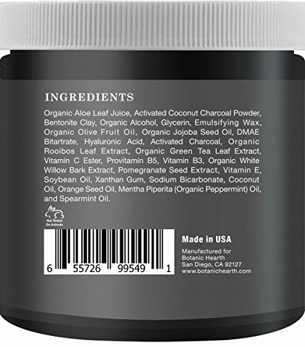 Botanic Hearth Charcoal Facial Mask, Pore Minimizer, Deep Cleansing 9 oz