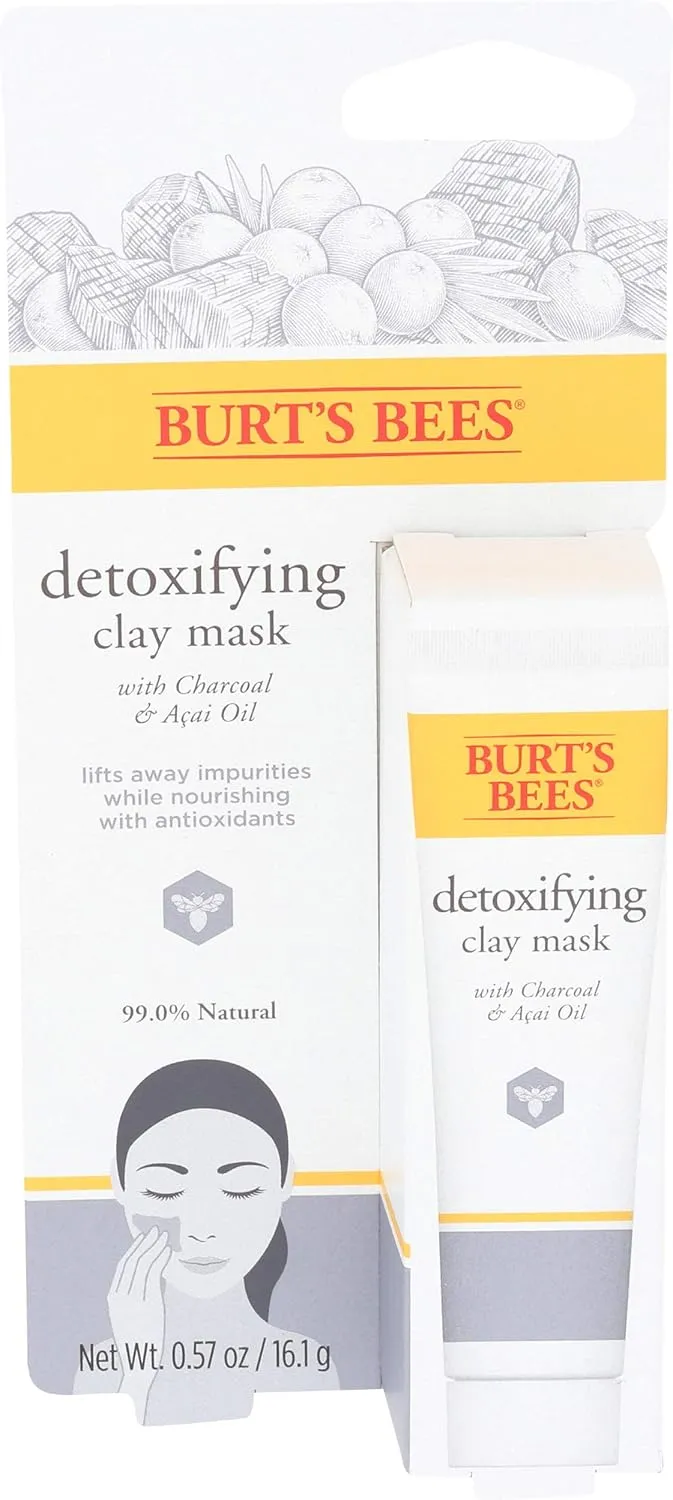 Burt's Bees Detoxifying Clay Mask for Unisex, 0.57 Ounce