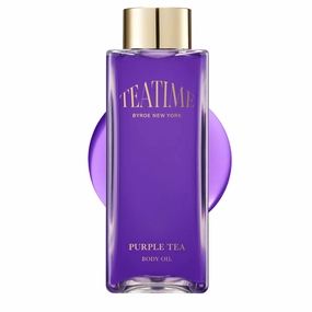 Byroe Purple Tea Body Oil | Moisturizing Almond Oil and Resurfacing BHA for Dry Skin | Lavender and Jasmine Scent | Lightweight and Fast Absorbing | Vegan, 65 ML