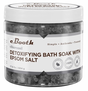 C.Booth Detoxifying Bath Soak With Epsom Salt 17.8 Ounce (Charcoal) (526ml)