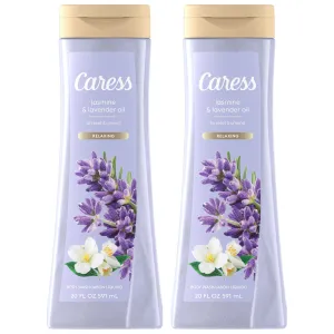 Caress Body Wash, Relaxing Jasmine & Lavender, 2-Pack – Reset & Unwind with Soft, Fragrant Skin, 20 Oz Ea