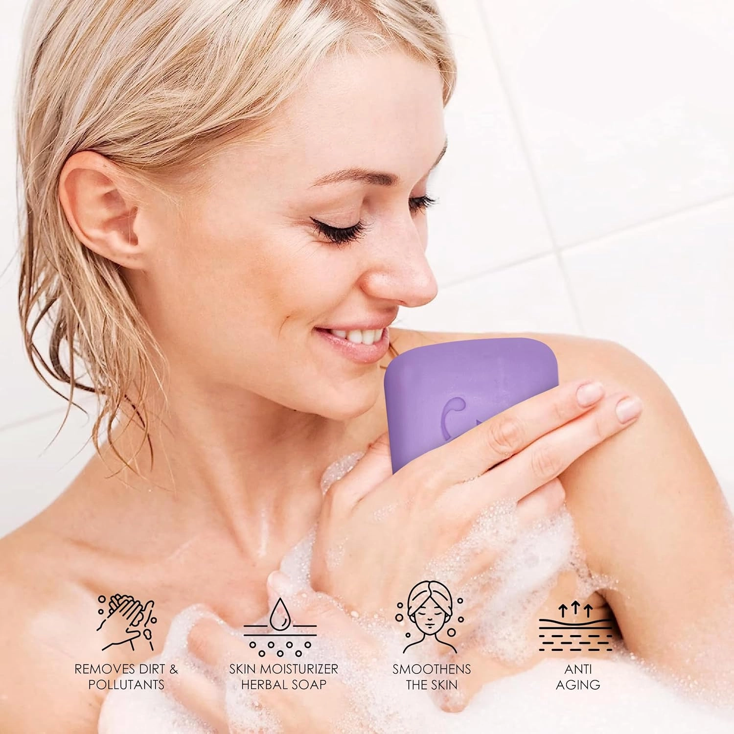 Castor oil, Lavender and Peppermint Herbal Soap | Pack of 3 of 5oz soap Bar | Natural Bar Soap for Face and Body | Hydrating and Nourishing | Suitable for Men and Women
