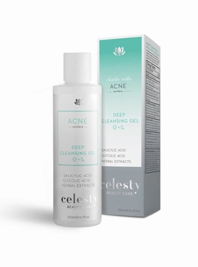 Celesty Beauty Facial Acne Cleanser Gel Deep Face Pore Cleansing, Large 6.7 oz