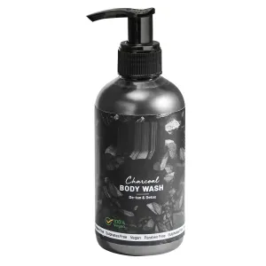 Cha.rcoal Body W.ash | Deep Cleansing & Detoxifying | Removes Dirt, Oil & Impurities | Enriched with Activated Charcoal |100% Pure & Natural Ingredients | Suitable for All Skin Types | 220ml