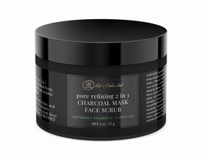 Charcoal Face Mask | Charcoal Mask Scrub 2 in 1 Pore Refining - 2OZ