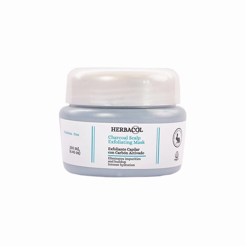 Charcoal Hair Scalp Exfoliating Mask | Cleanses Scalp and Removes Dead Skin cells | 8.45 fl oz.