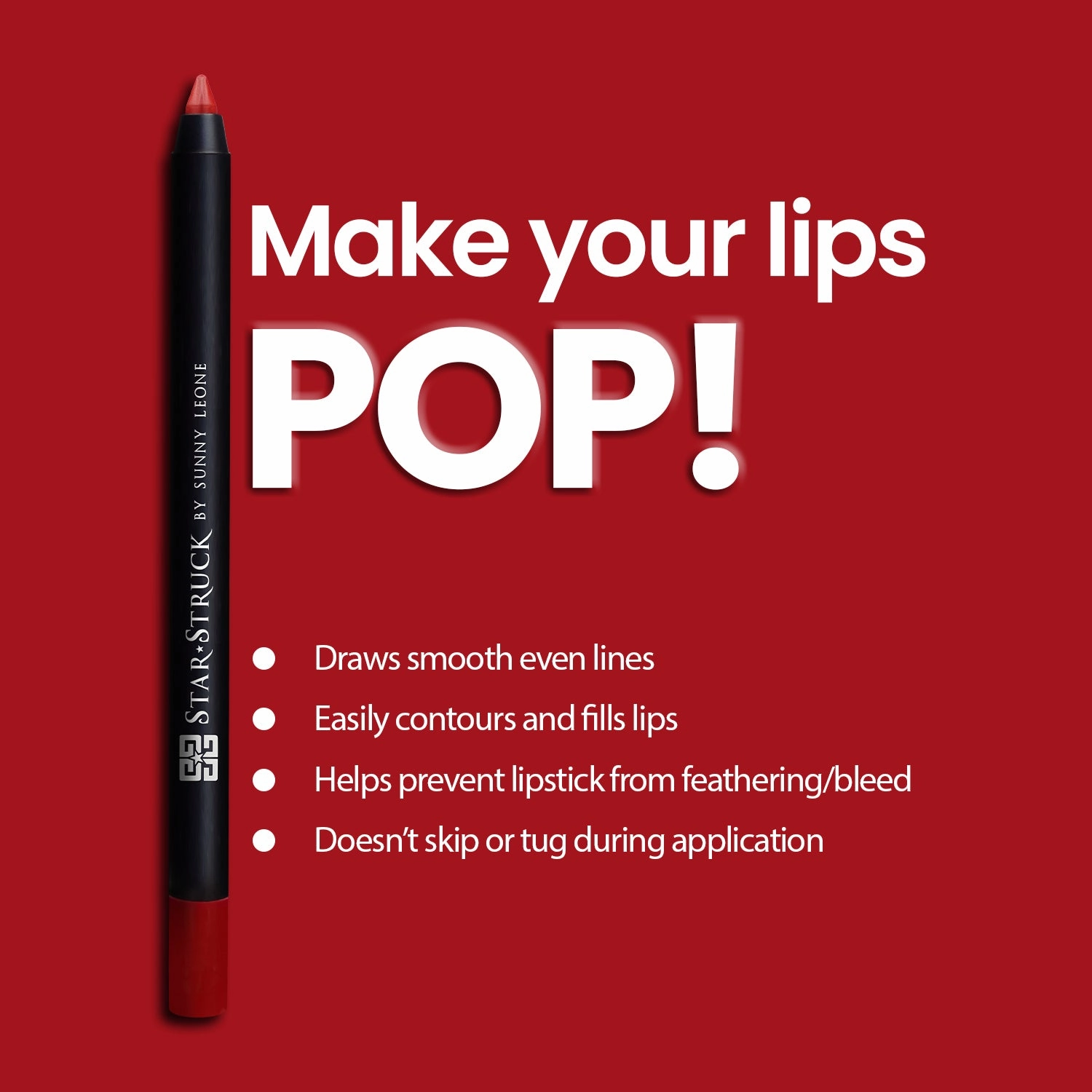 Cherry Bomb - Long Wear Lip Liner, Red | 1.2gms