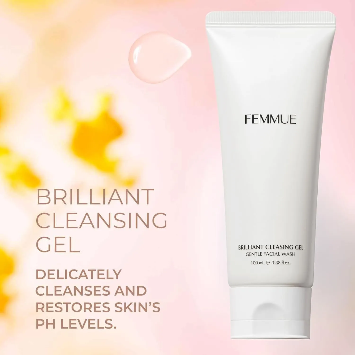 Cleansing Gel Face Wash (3.38 oz) | Hydrating Daily Facial Gel Cleanser & Makeup Remover with Blueberry Extracts | Korean Skincare