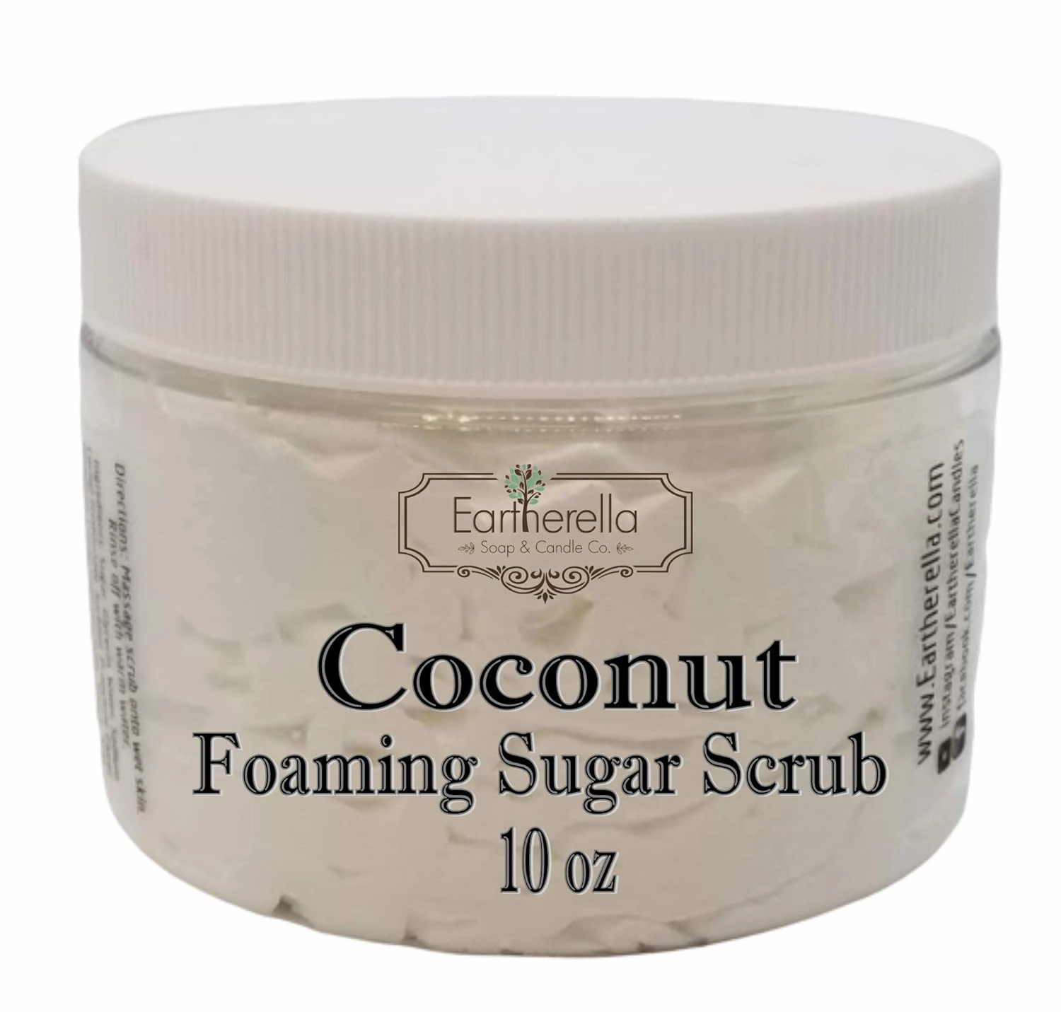 COCONUT Exfoliating Foaming Sugar Body Scrub, 10 oz jar