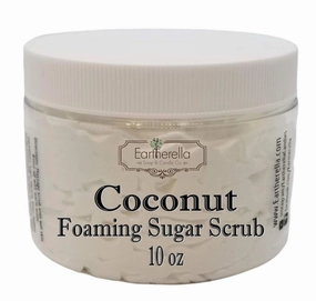 COCONUT Exfoliating Foaming Sugar Body Scrub, 10 oz jar