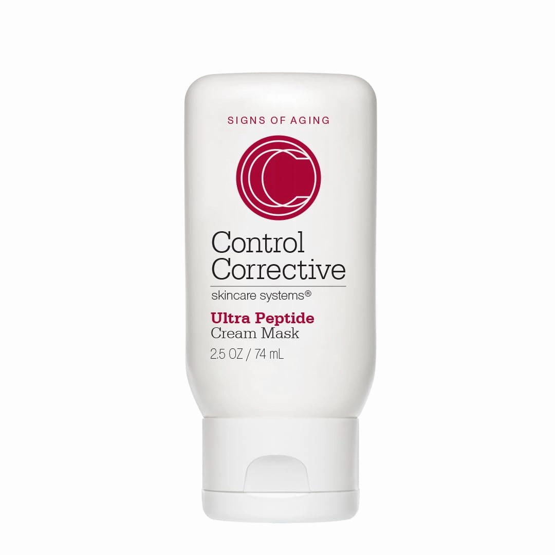 CONTROL CORRECTIVE Ultra Peptide Cream Mask, 2.5 Oz - Advanced Peptide, Retinol & Lactic Acid Anti Aging Mask, Revitalize Collagen & Elastin Production To Smooth Skin, Restores Plumpness & Hydration
