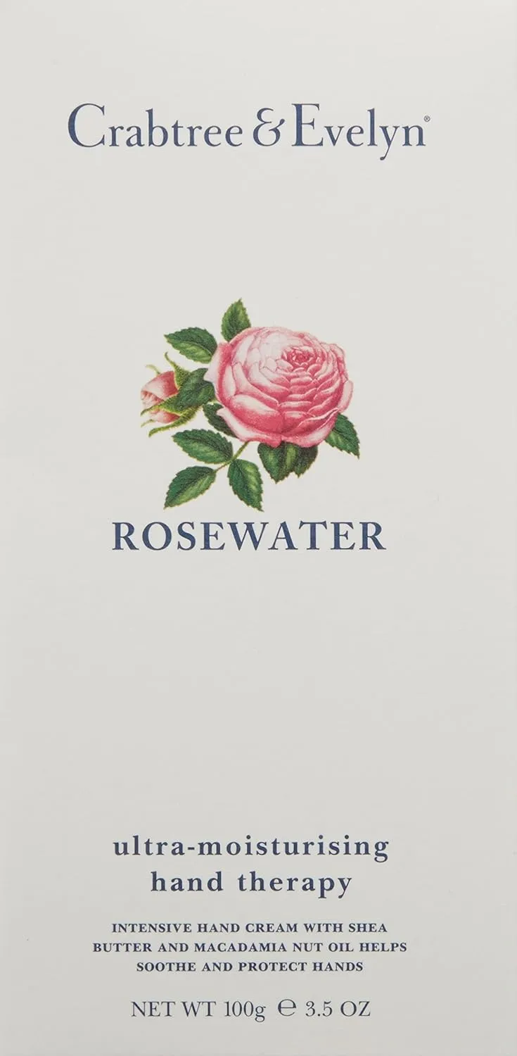 Crabtree & Evelyn Ultra-Moisturising Hand Therapy, Rosewater, 3.5 oz