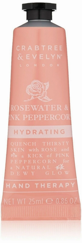 Crabtree & Evelyn Rosewater & Pink Peppercorn Hydrating Hand Therapy, 0.86 oz