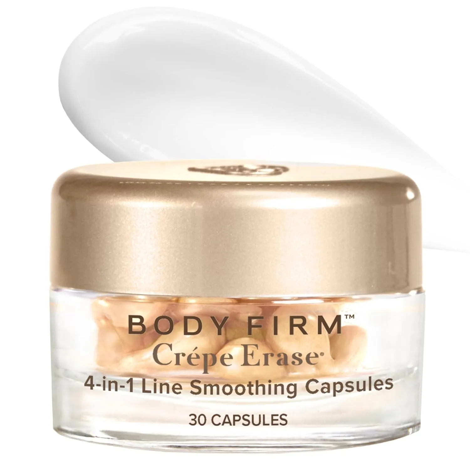 Crepe Erase 4-in-1 Line Smoothing Capsules, Anti-Aging, Hydrating Face and Eye Serum with Hyaluronic Acid and Multi-Chain Peptide for Wrinkles, Crepe Skin & Fine Lines, 30 Count