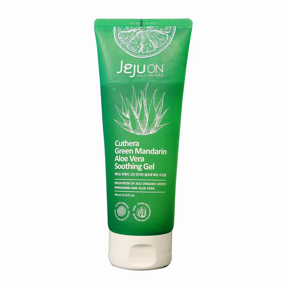 Cuthera Green Mandarin Aloe Vera Vitamin Soothing Gel 6.76 Fl Oz - Hydrating, Nourishing, Moisturizing, Trouble care, skin calming, Korean Skincare
