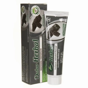 Dabur -Herbal whitening Toothpaste Activated Charcoal 100ml -(dentifrice avec charbon actif)