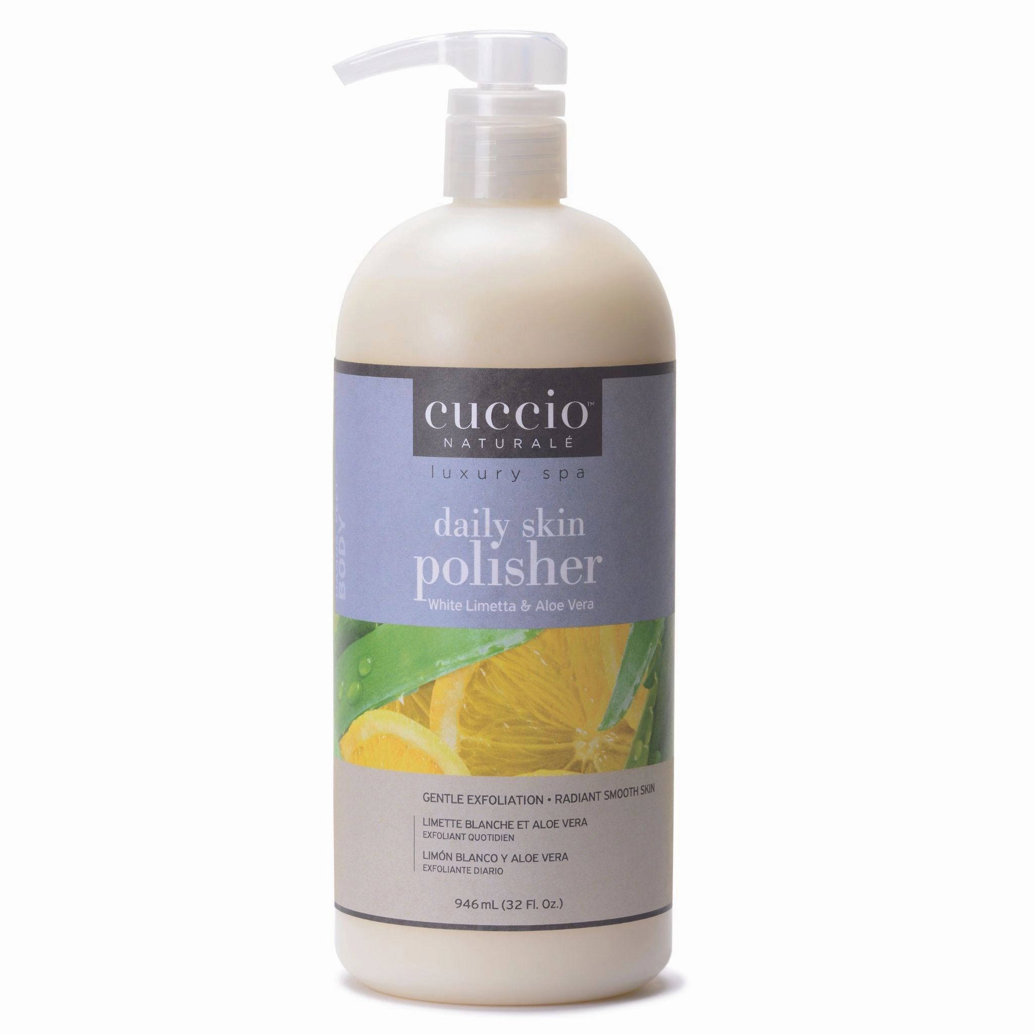 Daily Skin Polisher Micro Exfoliant, White Limetta & Aloe Vera