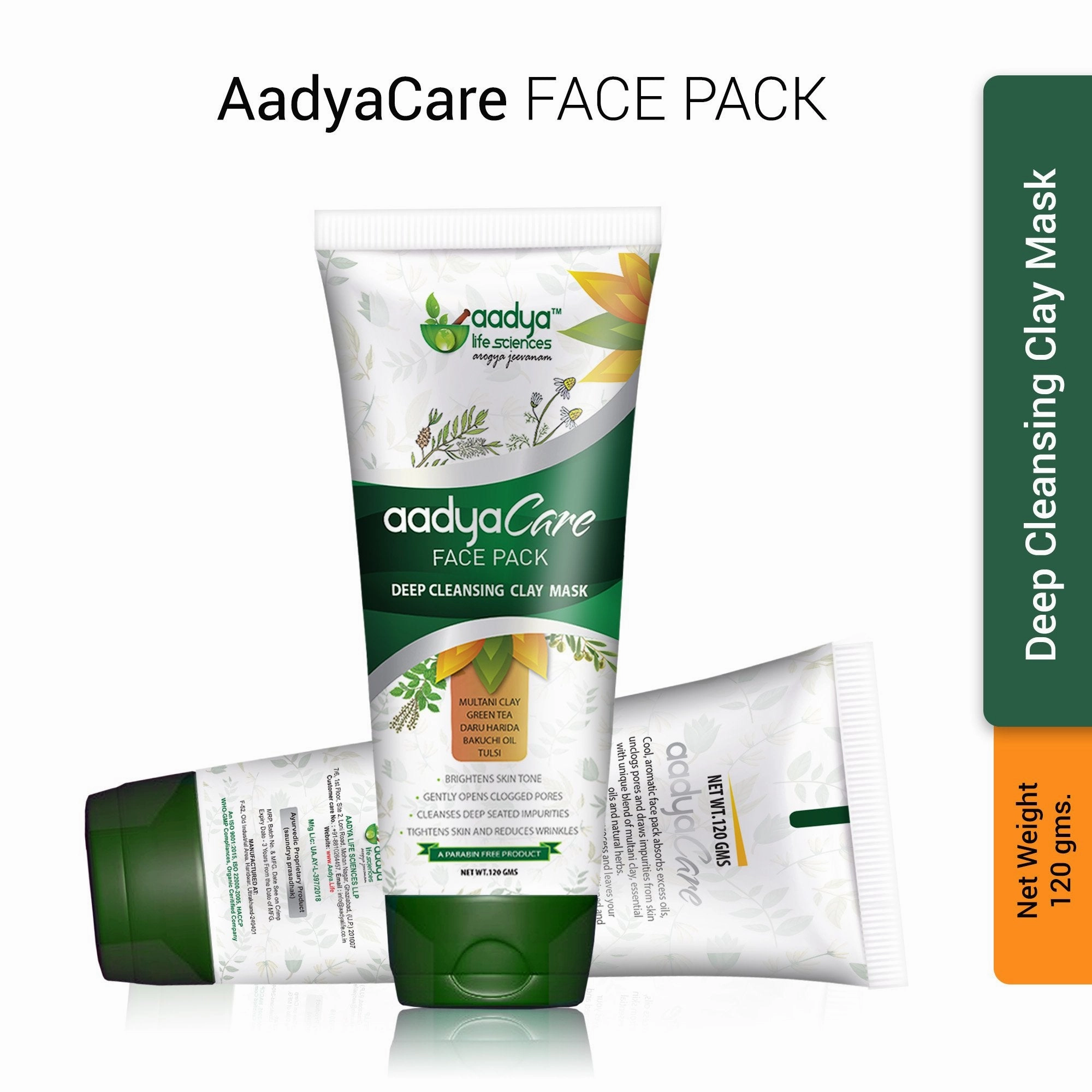 Deep cleansing multani mud based clay mask that Revives and brings back skin to natural tone.