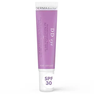 DERMAdoctor DD Eye Dermatologist Formulated Defining Radiance Boosting Caffeine Eye Cream with SPF 30; Eye Cream for Dark Circles, Puffy Eyes Treatment, Brightening and Smoothing - 0.5 oz