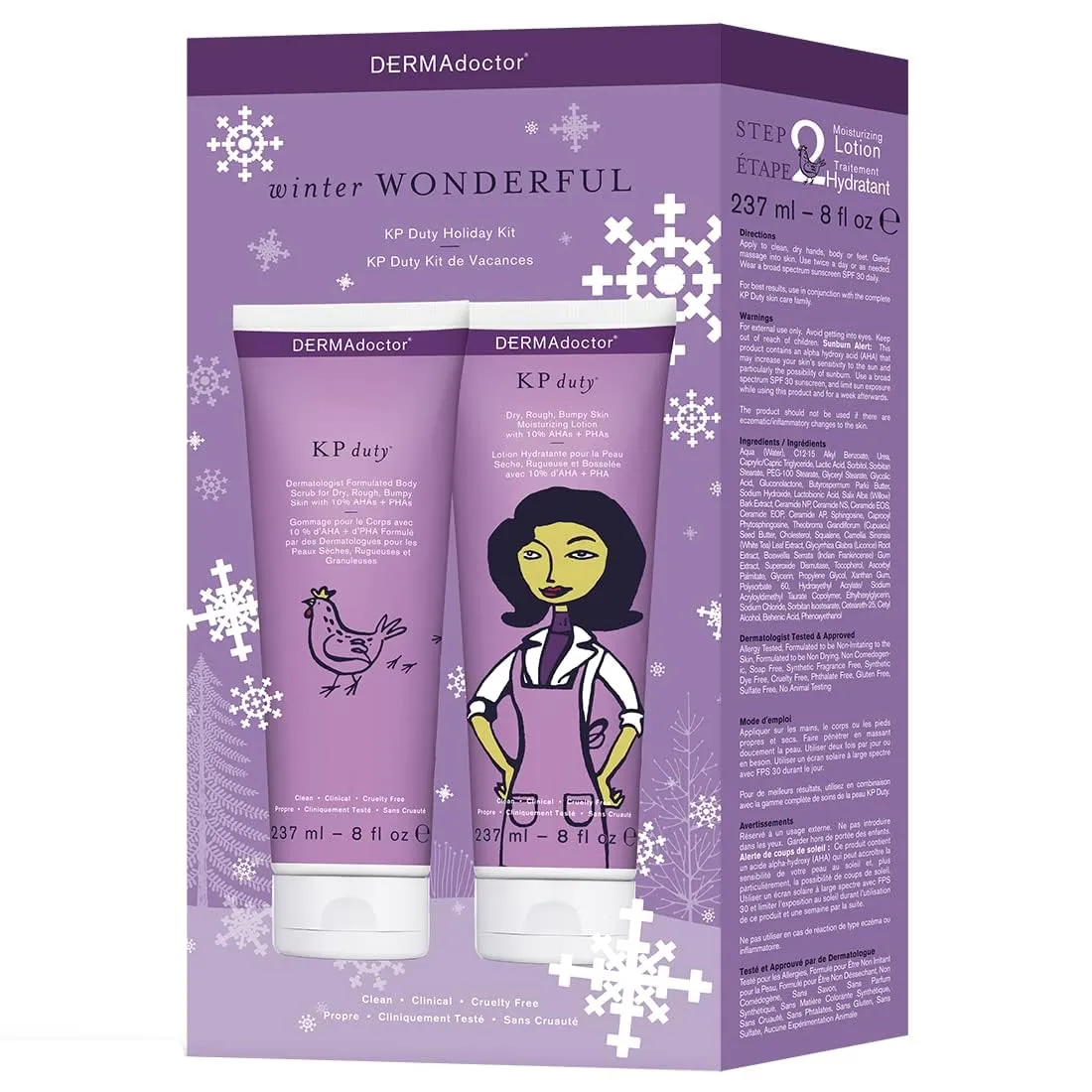 DERMAdoctor KP Bump Eraser Body Scrub and Lotion Kit Dermatologist Formulated Exfoliant | Keratosis Pilaris Treatment For Dry And Bumby Skin 10% AHAs   PHAs