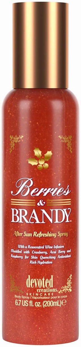 Devoted Creations Berries & Brandy After Sun Refreshing Spray | Color Extending – Skin Refreshing – Body Energizing Rich Hydrating After Sun Refreshing Body Spray