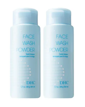 DHC Face Wash Powder 2 pack, Luxurious Foaming Lather, Lightweight Powder Formula, Gently Exfoliates, Hydrating, Fragrance and Colorant Free, Ideal for All Skin Types, 1.7 oz. Net wt.