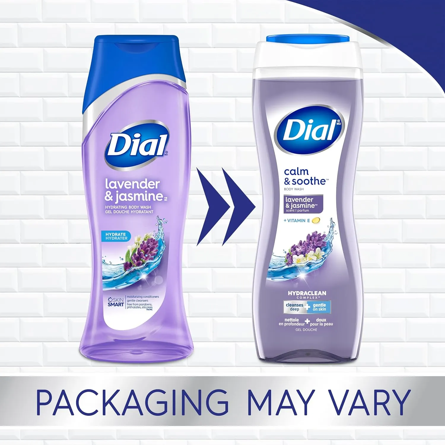Dial Body Wash, Lavender & Jasmine, 21 Ounce (Pack of 4)