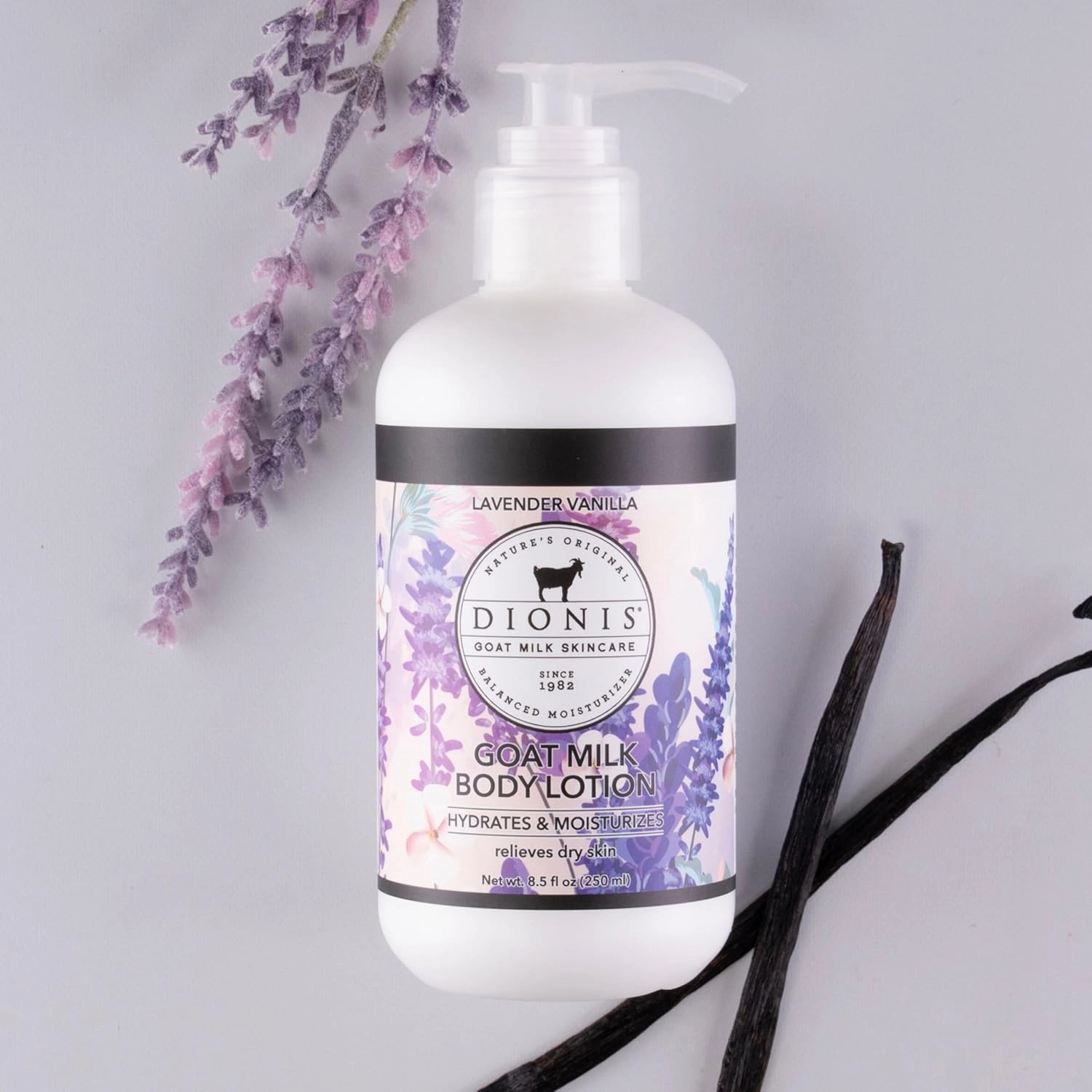 Dionis - Goat Milk Skincare Scented Lotion (8.5 oz) - Moisturize Dry Skin, Great For All Skin Types, Made in the USA - Cruelty-free and Paraben-free (Lavender Vanilla)