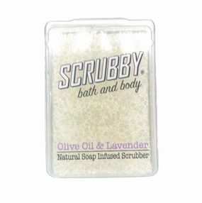 Dixie Belle Scrubby Soap | Olive Oil & Lavender | Scented Natural Soap Infused Scrubber | Exfoliating and Hydrating Bar Soap | Bath & Body Soap