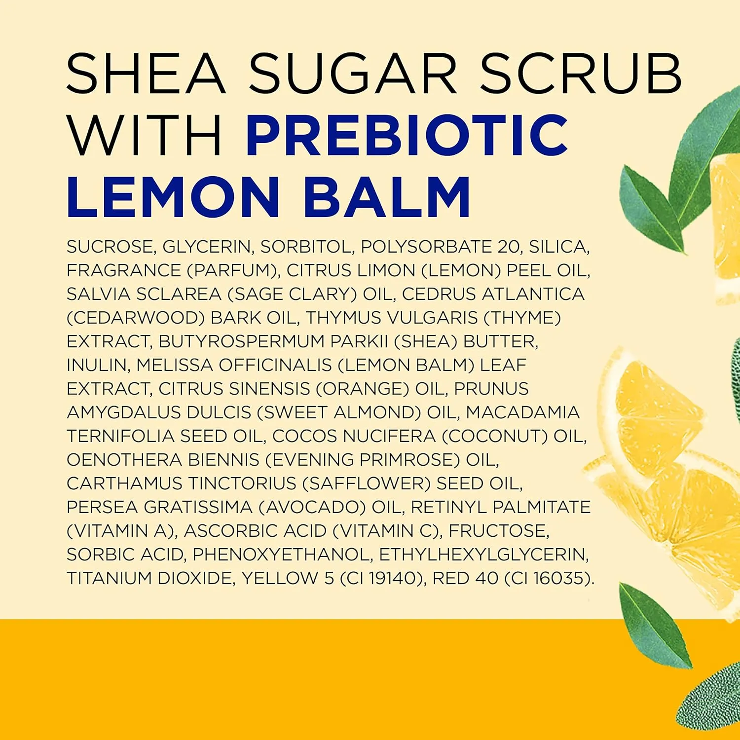 Dr Teal's Shea Sugar Scrub, Prebiotic Lemon Balm, 19 oz (Pack of 3)