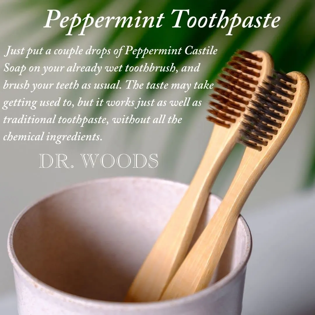 Dr. Woods Pure Peppermint Liquid Castile Soap, 32 Ounce (Pack of 2)