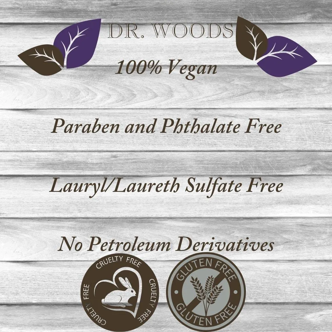 Dr. Woods Raw African Black Moisturizing Liquid Castile Soap, 32 Ounce (Pack of 2)