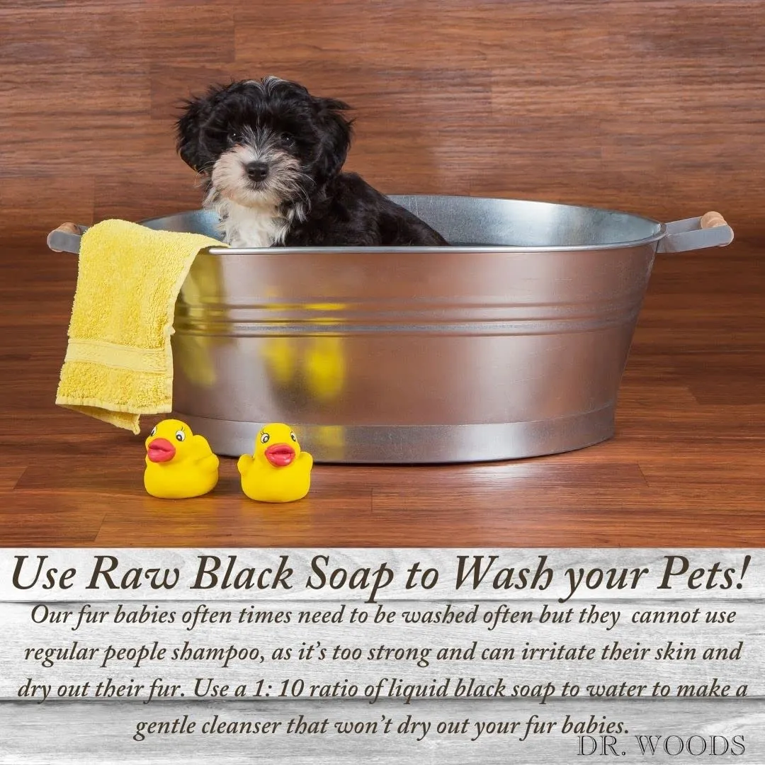 Dr. Woods Raw African Black Moisturizing Liquid Castile Soap, 32 Ounce (Pack of 2)